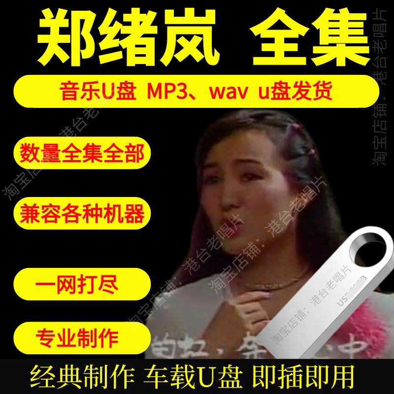 郑绪岚音乐U盘出道至今全集专辑大全高品质MP3无损音质车载U盘新
