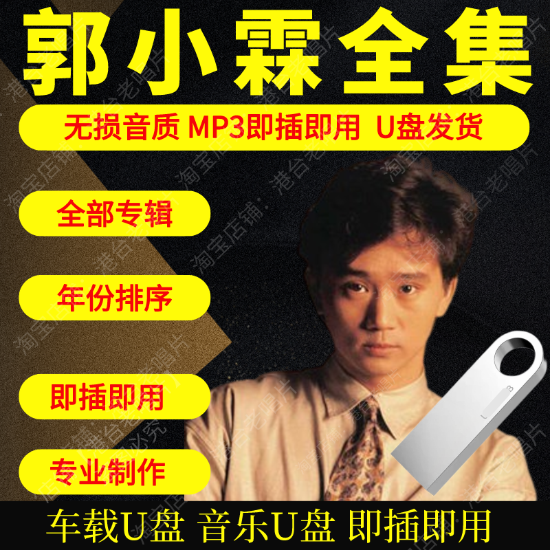 郭小霖音乐U盘出道至今全集专辑大全高品质MP3无损音质车载U盘新 - 实物图