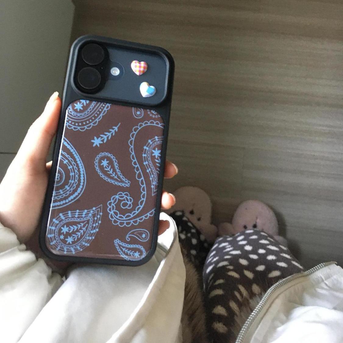 美拉德树叶黑边软壳适用于苹果手机壳iPhone17promax手机壳保护套16pro/15/14promax/13/11pro可爱卡通ins