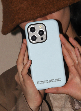 简约蓝色iphone16Promax适用苹果手机壳新款15pro韩国ins菲林二合一14小众13原创女12mini可爱11全包保护套