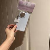 蓝色小格纹iphone15Promax苹果手机壳新款 14pro韩国ins菲林二合一13小众12原创女11pro可爱XSmax全包防摔保护