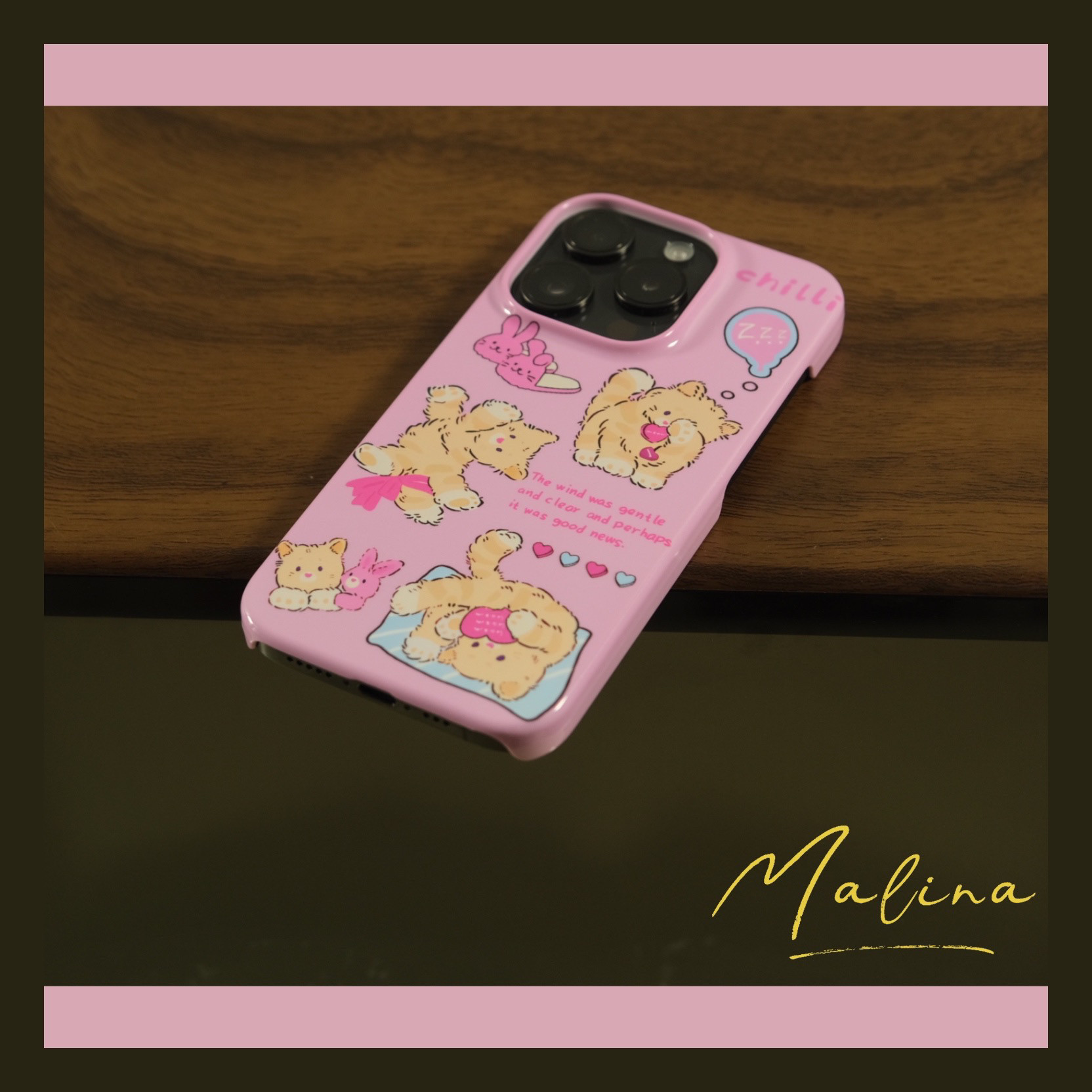 粉色涂鸦猫猫iphone16Promax适用苹果手机壳新款15pro韩国ins菲林壳14小众13原创女12mini可爱11全包保护套