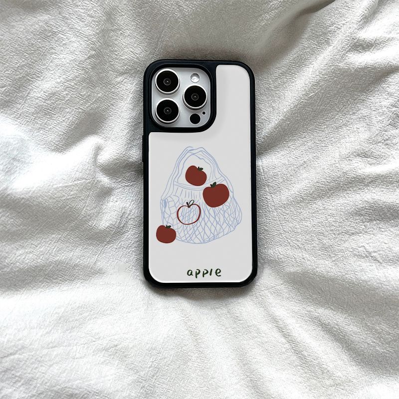 麻袋袋子ins亚克力黑边适用苹果iPhone16promax手机壳15pro小米14Pro保护套华为mate防摔三星S23荣耀