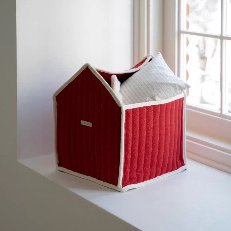 韩国同款ins收纳篮小房子绗缝收纳篮可爱婴幼儿玩具用品收纳,收纳整理,收纳筐,淘宝优惠券,粉丝福利购,淘宝优惠卷