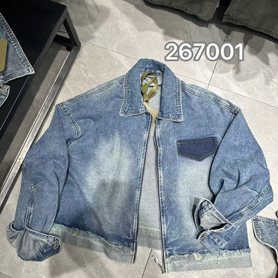 和家267001通勤风水洗牛仔外套女短款翻领做旧夹克宽松百搭2026春