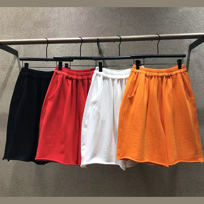 me too古素3999休闲高腰阔腿短裤女宽松松紧腰百搭显瘦五分裤夏季