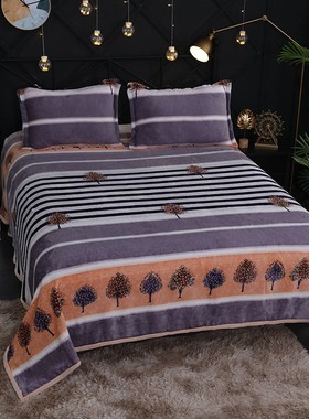 床单毯子加绒单件三件套法兰绒2025秋季冬季保暖加厚爆铺床毛毛绒