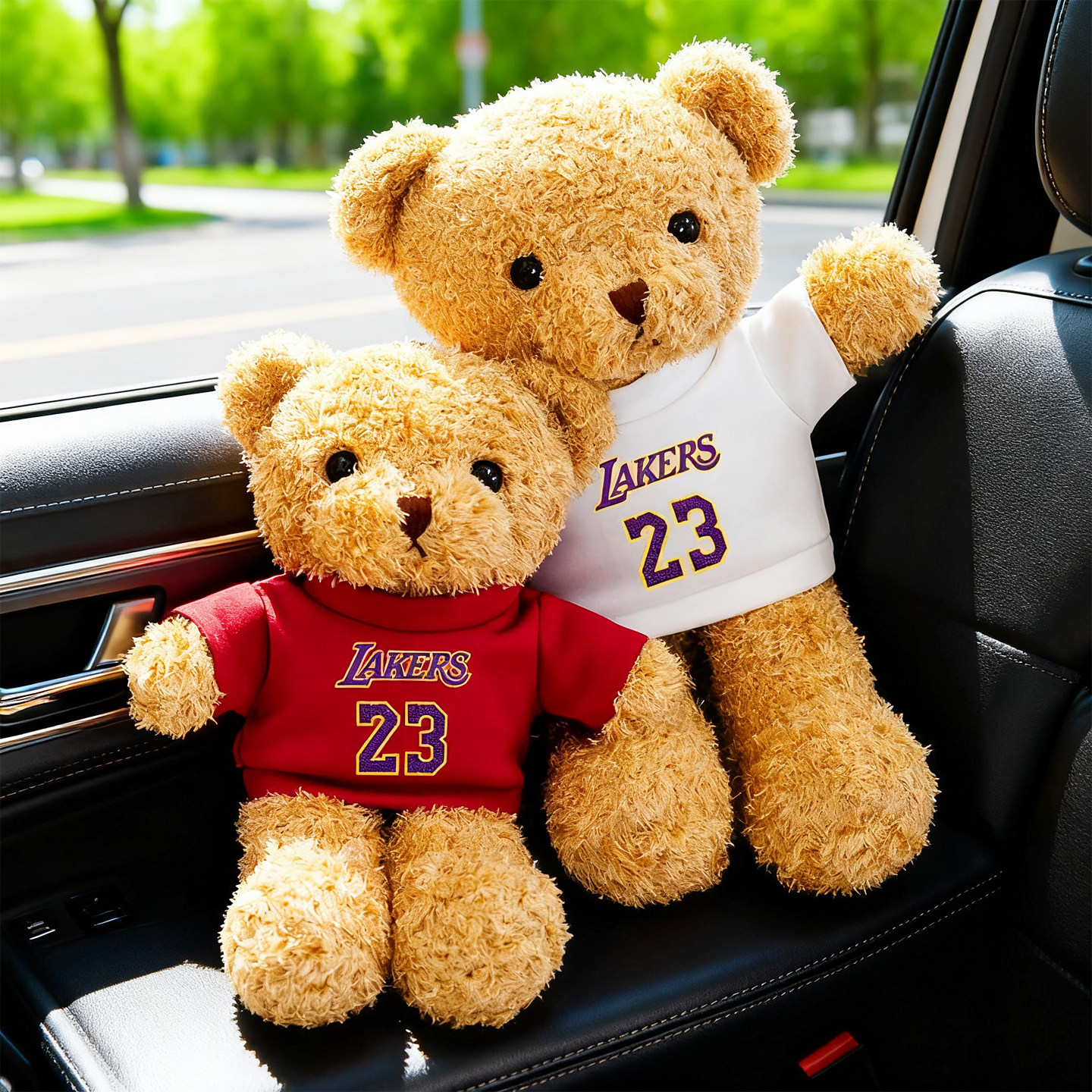 创意车载篮球詹姆斯球星玩偶公仔车饰摆件用品汽车竹炭包去除异味