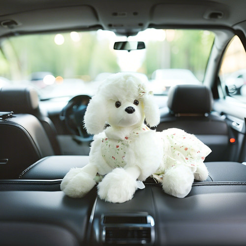 汽车竹炭包卡通泰迪狗后窗公仔