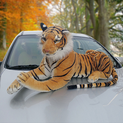 卡通竹炭包老虎公仔车内装饰后窗