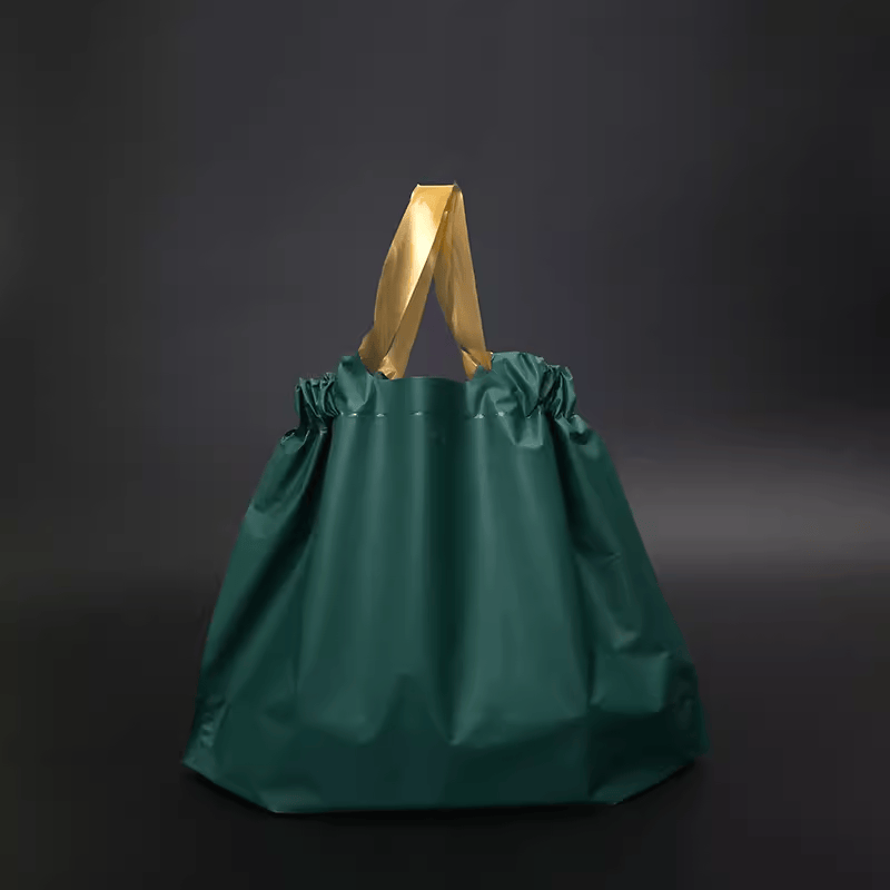 束口手提袋塑料磨砂外卖袋时尚纯色加厚服装衣服女定制logo小清新