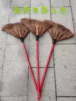Factory direct old-fashioned handmade broom Palm broom soft wool home courtyard School factory workshop sweeping broom