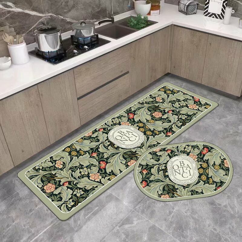 家用硅藻泥厨房吸油吸水防滑垫卫生间浴室防滑地垫入户门脚垫长条