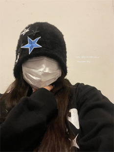 泥别管了/原创！星星脑袋闪亮亮星星刺绣贴超好rua软软毛毛帽