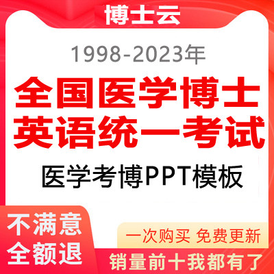 全国医学博士英语统一考试考博英语+答案详解+听力音频MP3PPT模板