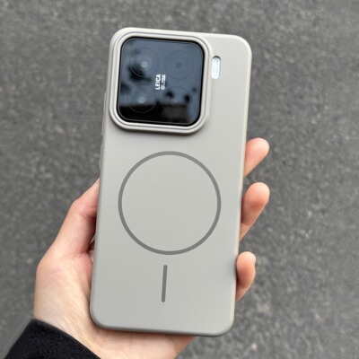 适用小米手机壳磨砂高级水泥灰