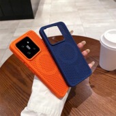 肤感散热壳适用小米15手机壳透气14pro高级感小米13磨砂K60红米防摔k60u蜂窝网状k60pro新款 红米k70镂空70pro