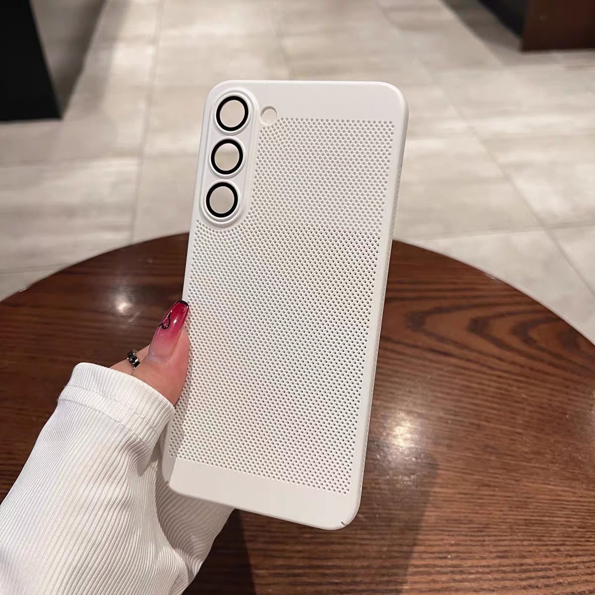 爆款适用于三星S24Ultra手机壳镂空散热s23+蜂窝超薄磨砂S22+防摔保护套s21Ultra全包镜头膜男女手机保护套