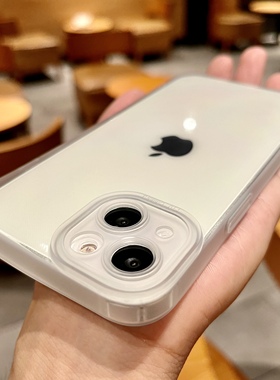 适用简约15pro透明直边iphone13promax苹果12手机壳11新款xr软硅胶套8p超薄14promax全包