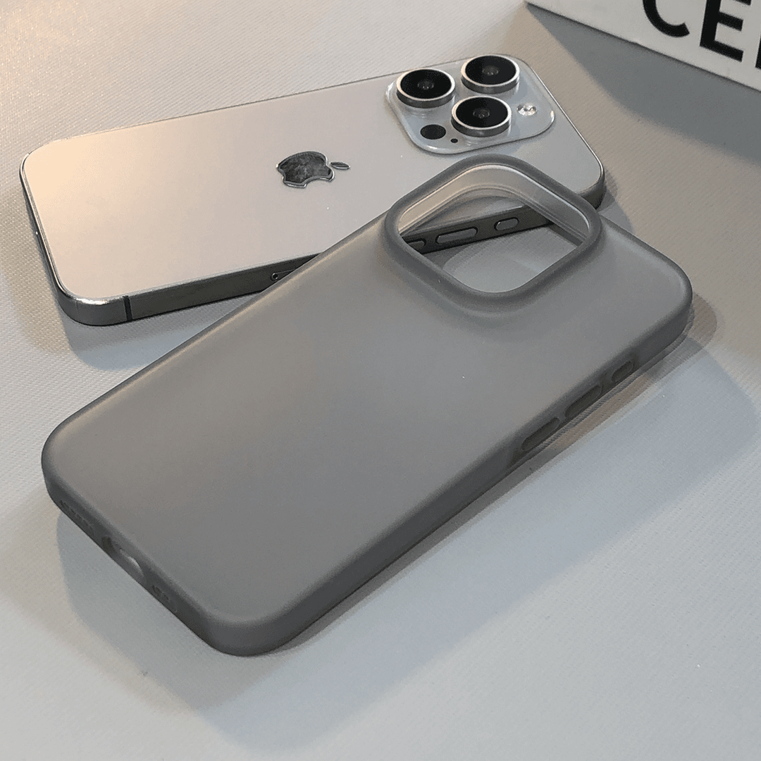 超薄裸机半透肤感磨砂适用iPhone16/15pro手机壳直边苹果14硅胶软壳13大孔镜头12简约11proMAX全包xr保护套