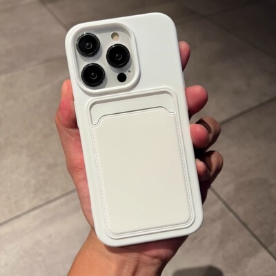 纯色液态硅胶软壳插卡带卡套