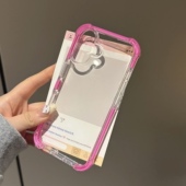 ins风简约透明适用苹果17promax手机壳iPhone16新款 四角防摔14pro女款 13超火15promax全包防摔14plus保护套12