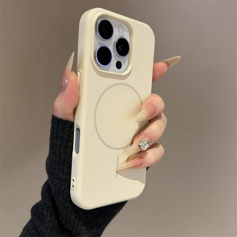 MagSafe古董白细圈磁吸适用iPhone16pro苹果14手机壳15ProMax新款11硅胶12男女13情侣15plus防摔16promax
