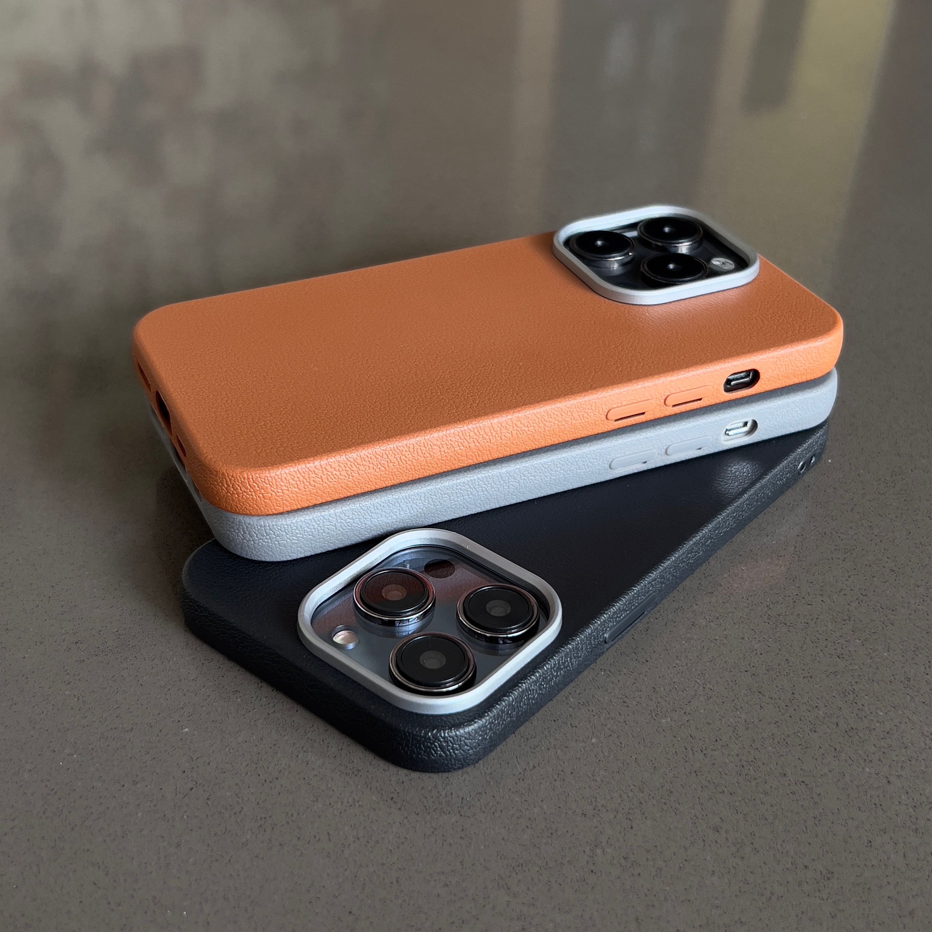 高档素皮纹琥珀棕色适用苹果16pro手机壳14纯色皮质iphone15promax新款13简约12全包镜头11防摔潮牌x硅胶软壳