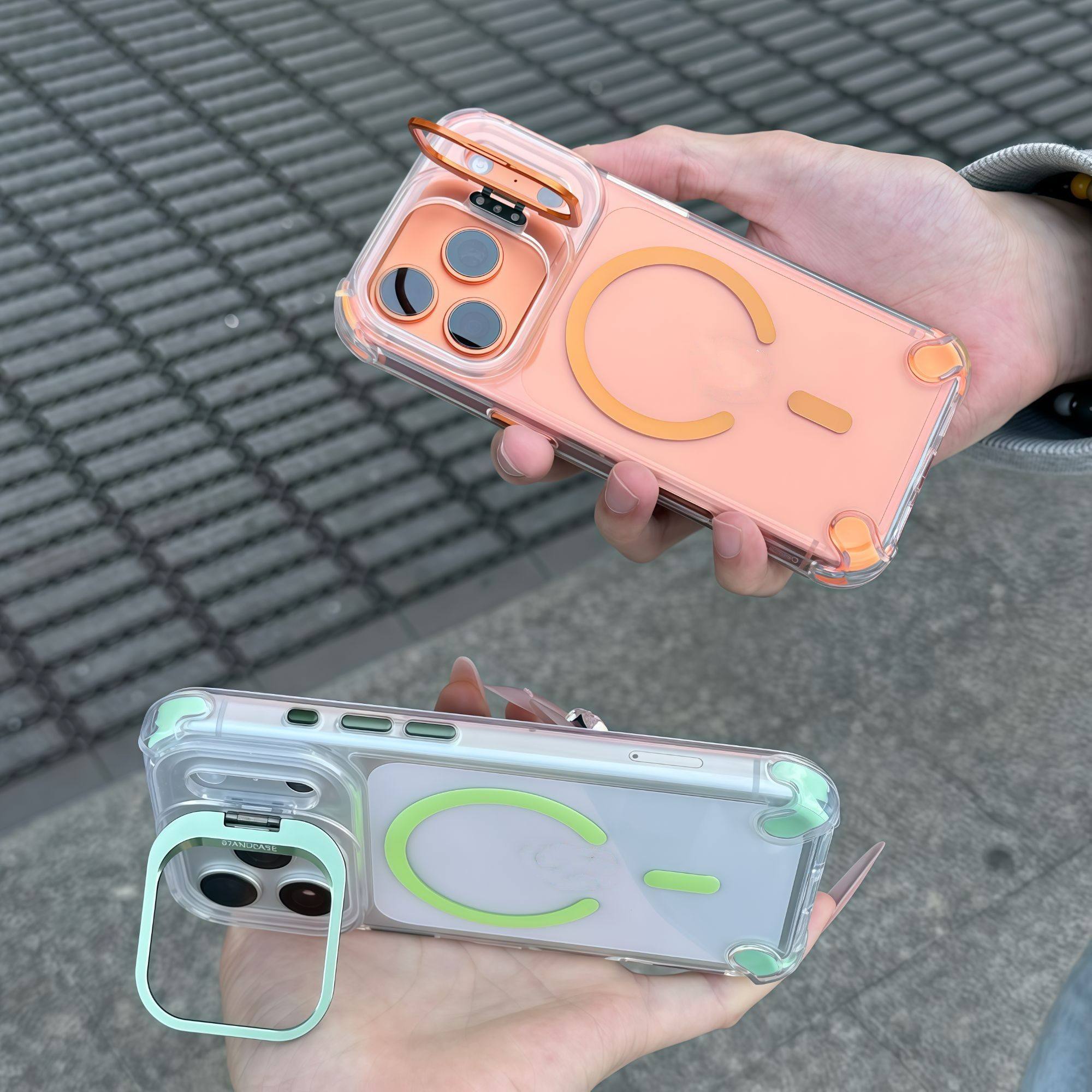 五金镜头支架适用苹果17Pro果冻磁吸手机壳iPhone16promax四角防摔15/14PM简约透明13高透亚克力12/11保护套