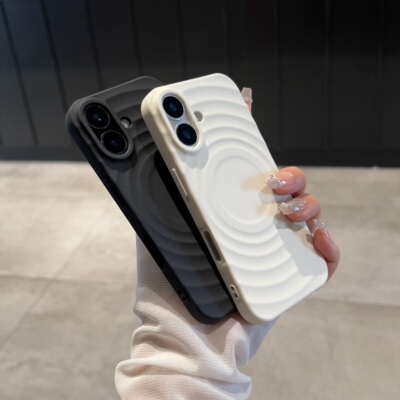 ins简约适用苹果磁吸波漾壳