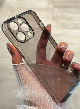 适用苹果17手机壳iPhone13ProMax硅胶气囊14Pro防摔16Plus新款15Por透明12pm保护套Xs女男Mini镜头全包XR软壳