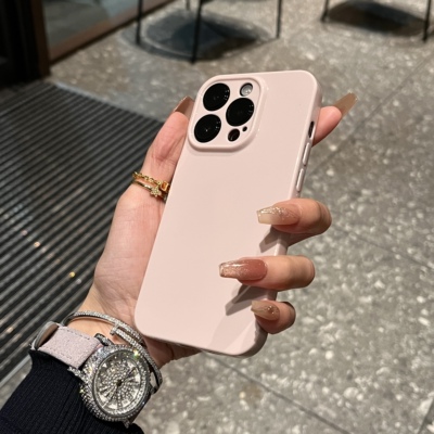 马卡龙纯色简约iPhone15手机壳