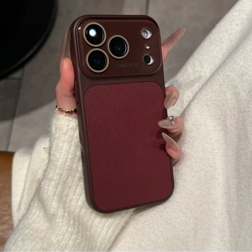 秋冬复古高级皮纹适用苹果17promax手机壳iPhone16/15秒变14/13女外壳新款17pro巨好看高级感男女高端外壳
