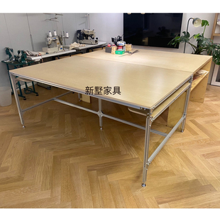 现代创意长条桌办公电脑桌客厅书桌简约洽谈设计师大班桌子海洋板