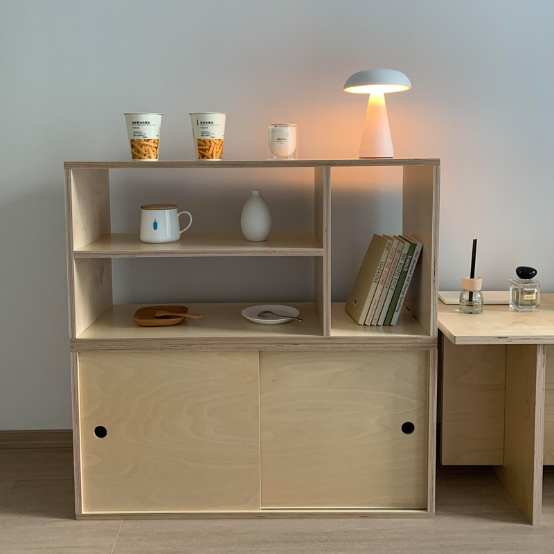 简约样品柜陈列柜客厅多层展示架奶茶店设计师边柜创意海洋板置物