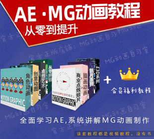 AE，MG动画教程MG动画自习室 入门到提升飞碟说适合新手 抖音动画