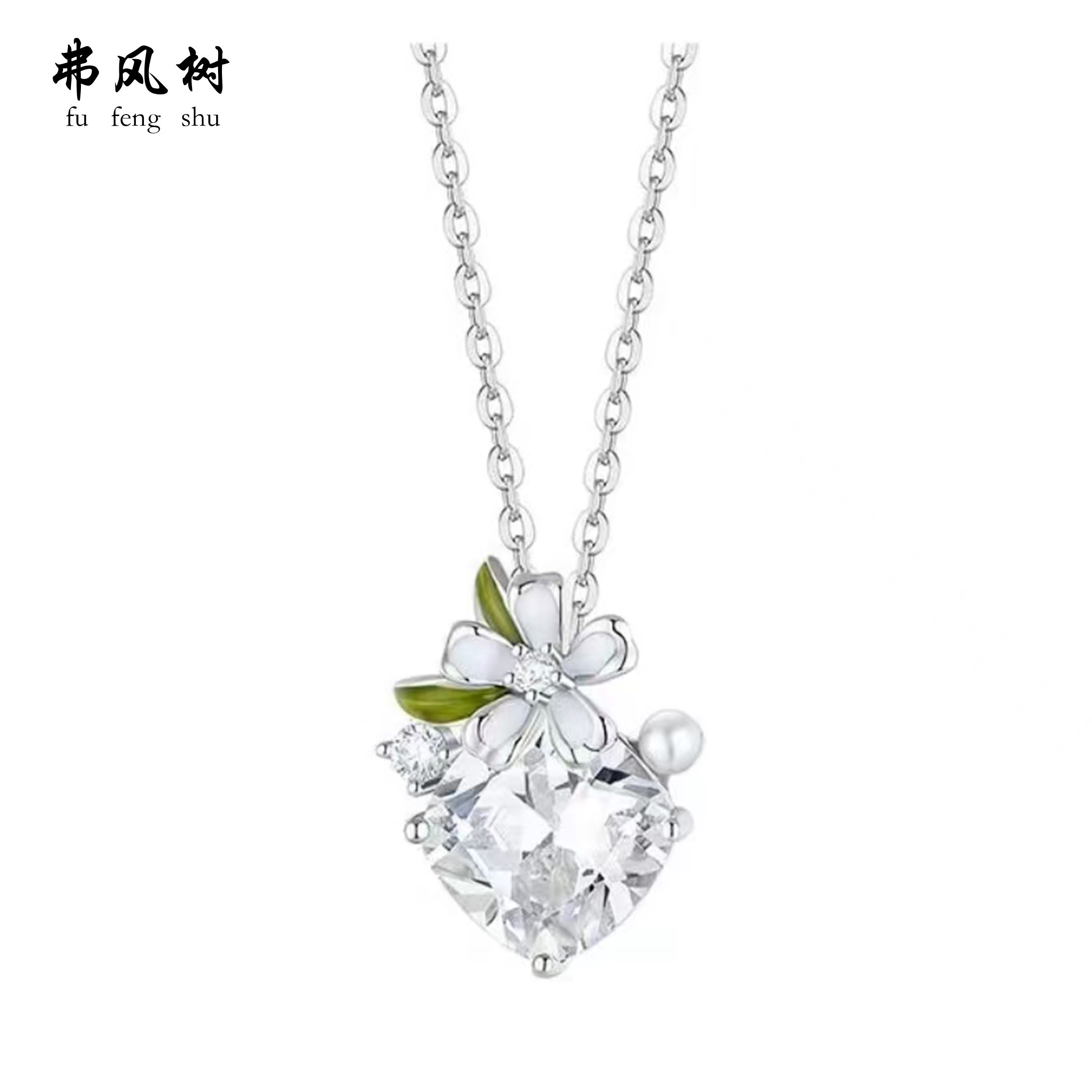 弗风树森系小清新设计花朵 明媚优雅精致 气质 S925银 项链 女款