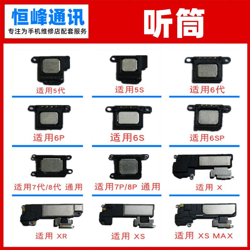 适用 苹果 5S 5C 6代6P 6SP 7G 7P 8 8p X XR XS XSMAX内置听筒