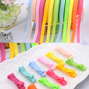 韩国进口细螺纹帽带丝带1cm2cm手工diy蝴蝶结儿童发夹缎饰品辅料