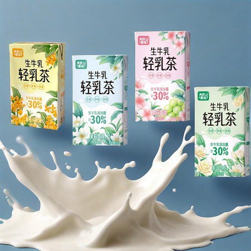 天府果缘生牛乳轻乳茶含乳牛奶饮品饮料茉莉雪芽桂花乌龙250ml装