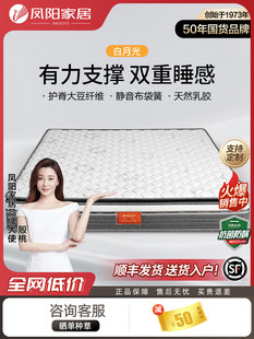 凤阳家居席梦思天然乳胶黄麻床垫无声独立弹簧儿童脊柱垫两用定制