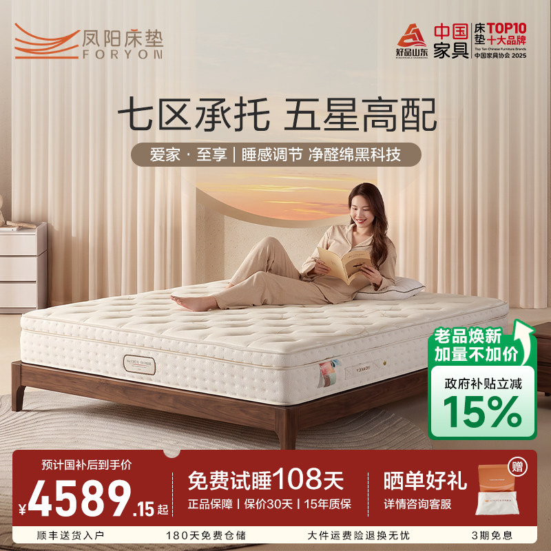 凤阳加厚七区护脊弹簧记忆棉床垫