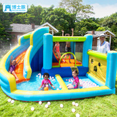 博士豚喷水充气城堡家用蹦蹦床滑梯儿童跳床室内外大型公园淘气堡