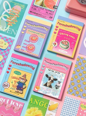 寄语为遇见伏笔手账素材纸本包头韩系复古手帐拼贴ins可撕便签纸