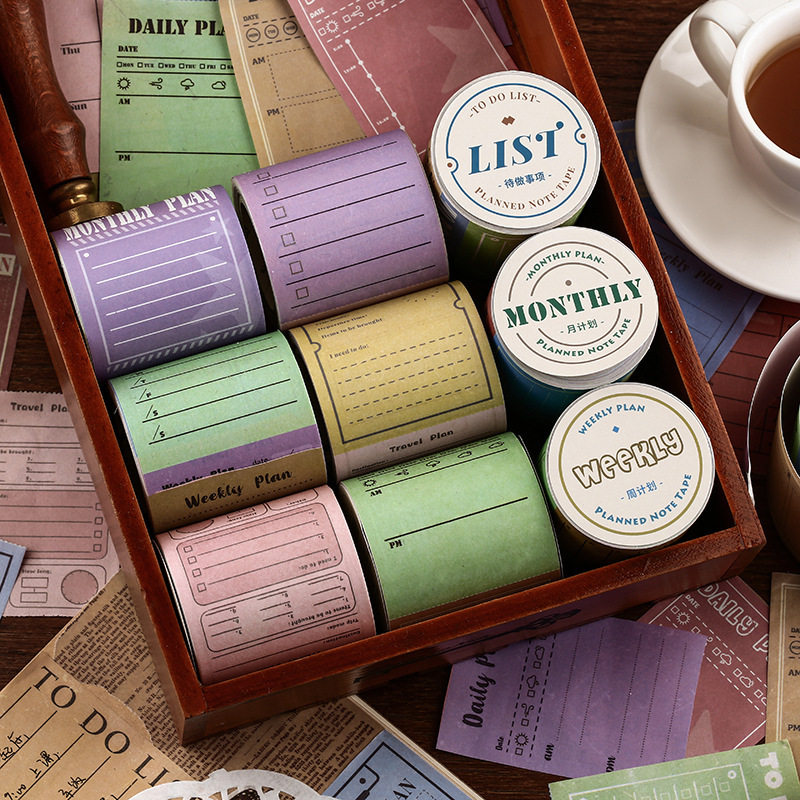 创意复古手帐和纸胶带 复古标签系列5款 手账计划diy装饰素材