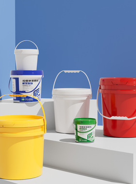 厂家PP食品桶10-25L升油漆桶宽口涂料桶储水桶带油嘴化工塑料