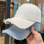 2026新款 水钻棒球帽子女春夏大头围显脸小防晒帽高品质鸭舌帽 韩版