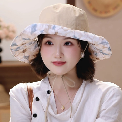 夏季宽檐防晒显脸小女渔夫帽