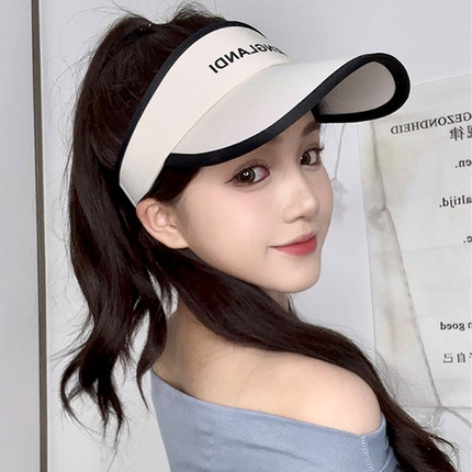 空顶防晒帽子女2026新款夏季显脸小防紫外线太阳帽遮阳百搭鸭舌帽