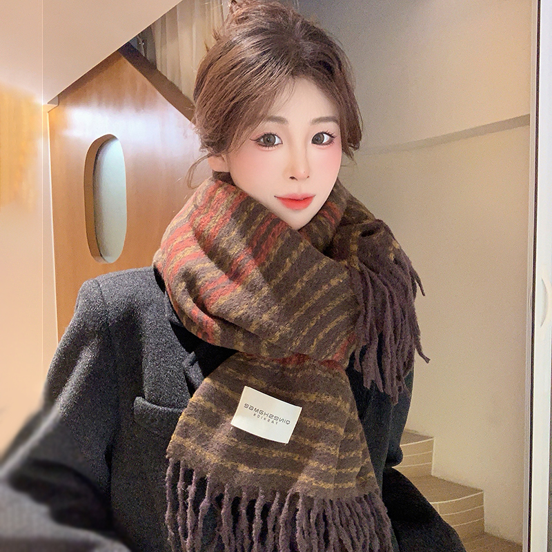 灵允冬休闲女厂家直销保暖围巾